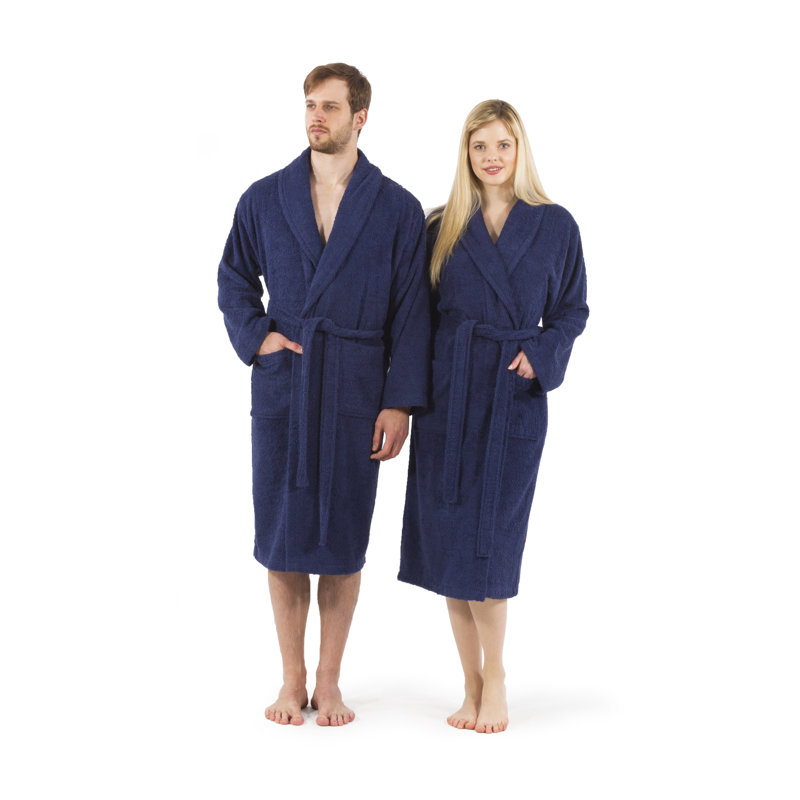Peignoir 100% coton éponge Terry, Marine, Grand