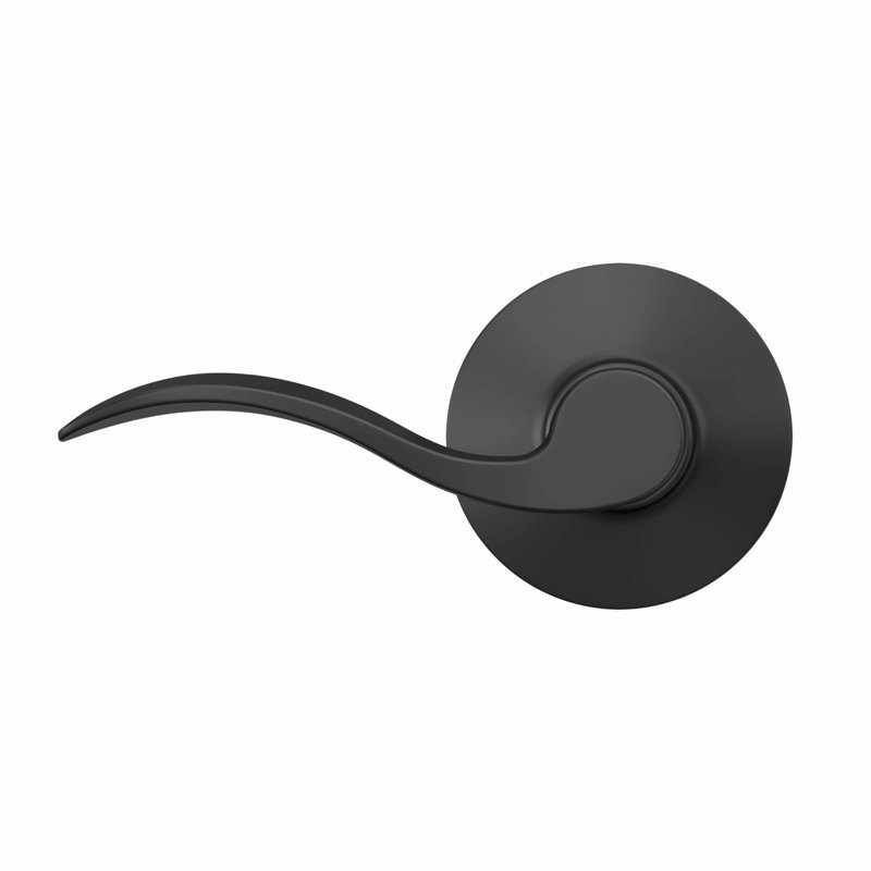 Accent Lever Hall and Closet Lock, Matte Black
