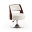 Fauteuil demi-tonneau pivotant en cuir Salon Vegan-356760944