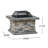 28" SQUARE MGO FIRE PIT