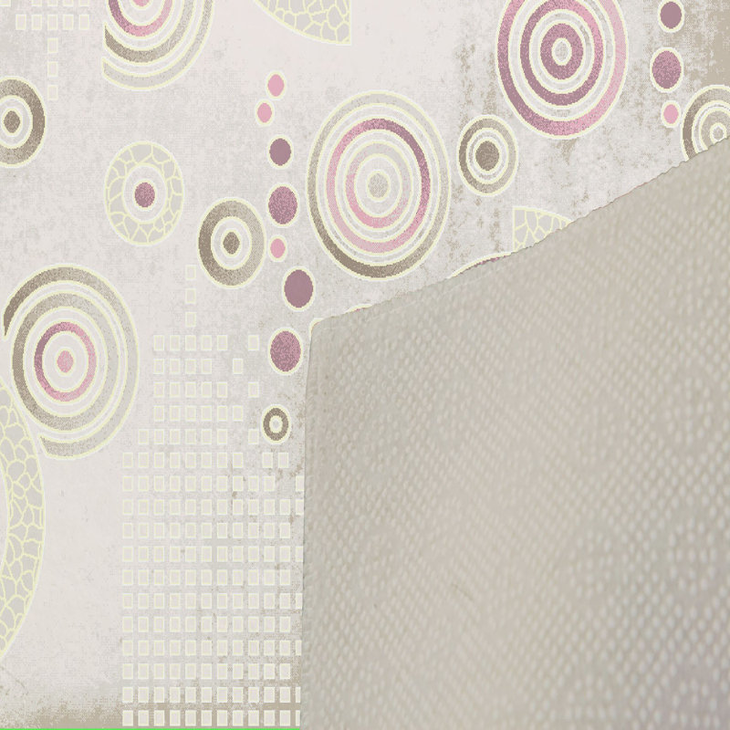 Tapis rose / beige en polyester tissé à la machine Deondrey, Rectangle 2 pi 7 po x 3 pi 11 po