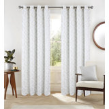 Luna Diamond Metallic Foil Privacy Window Curtain