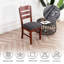 Housse pour siège de chaise Housse pour chaise de salle à manger imperméable Paquet de 4 housses de siège extensibles pour salle à manger Protecteur de chaise pour cuisine, hôtel (4, motif de fleurs - gris foncé)