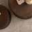 Vintage Fashion Style Cylindrical Nesting Coffee Table Set With Vertical Textured Embossed Design-405289739-414131946