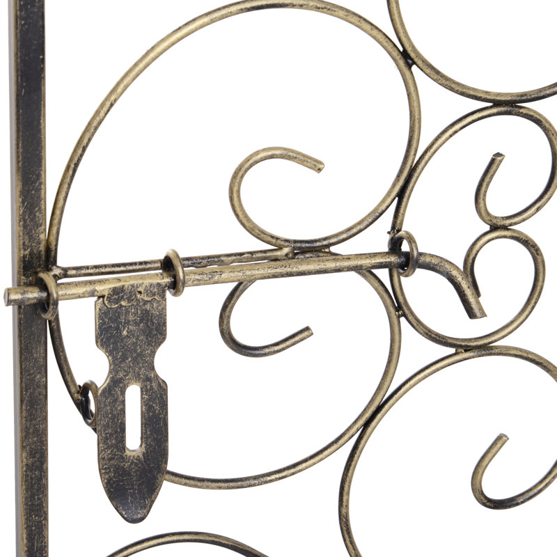 Iron Wine Bottle Rack in Brown