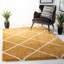 Tapis géométrique doré / ivoire Arauz-949948978