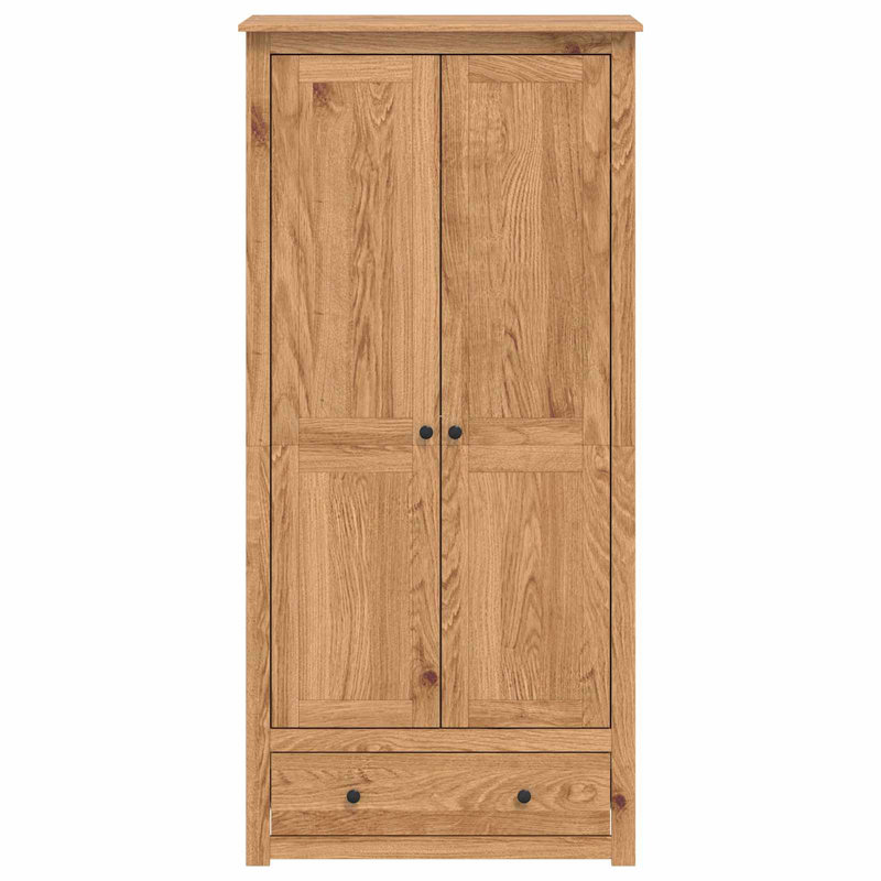 Wardrobe PANAMA Honey Solid Pine Wood Bedroom Closet Freestanding Wooden