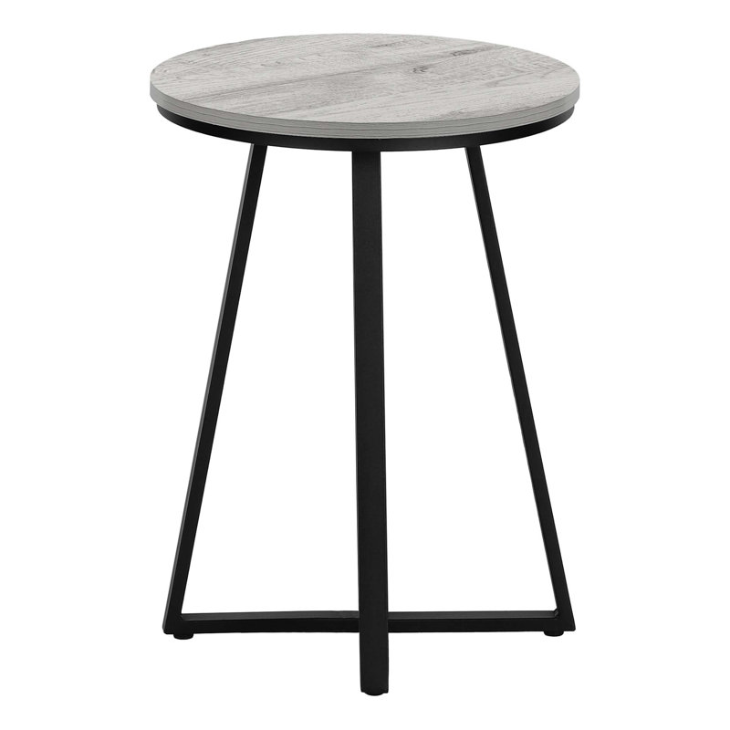 Practical Nightstand, Nightstand, Accent Table With Round Top, Gray