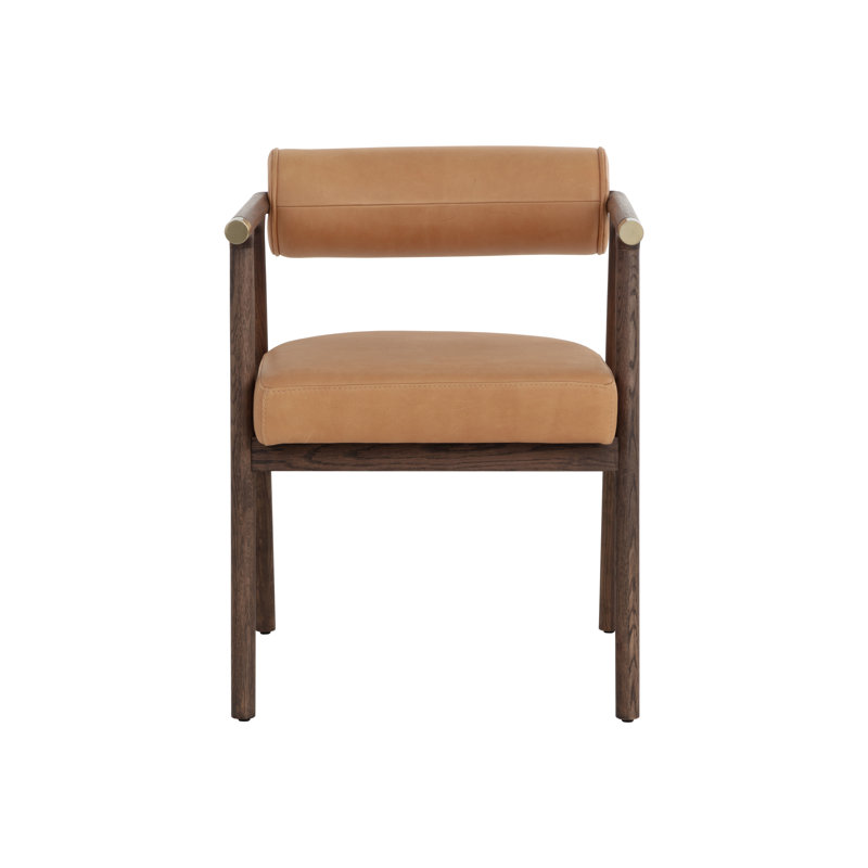 Upholstered Arm Chair, Brown, Brown