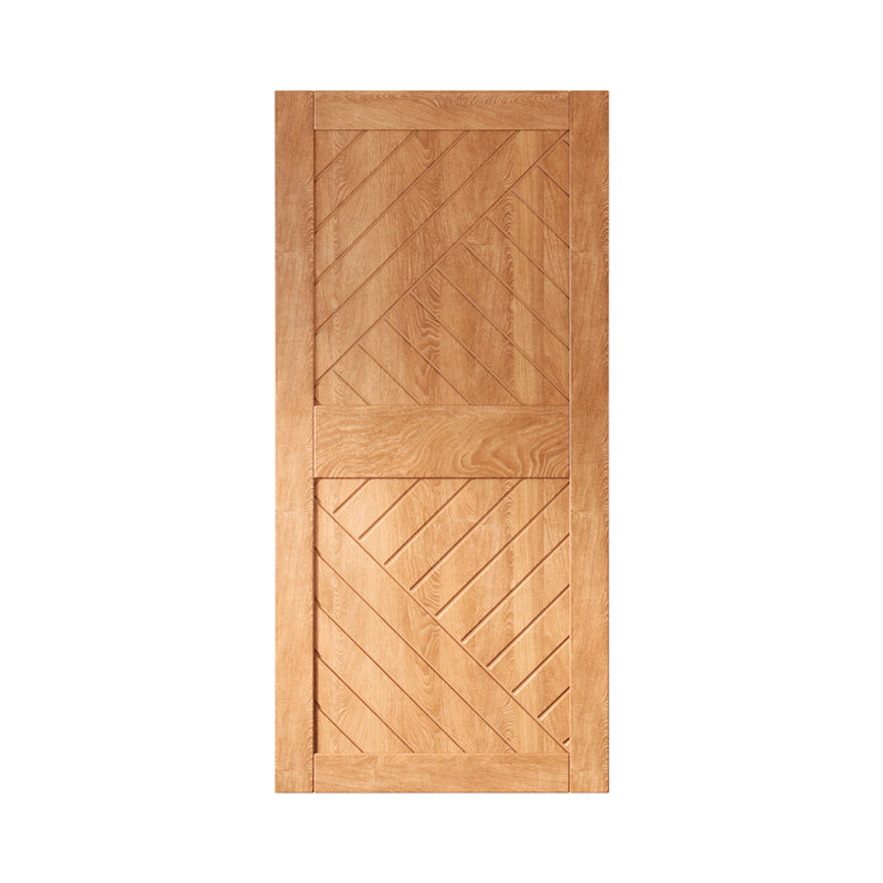 Porte de grange en bois de pin à finition géométrique américaine non assemblée Homacer Design géométrique (usage intérieur seulement)