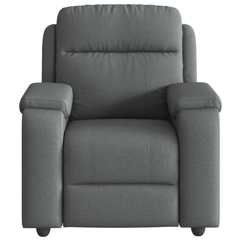 Vidaxl Recliner Chair Dark Grey Fabric (100% Polyester), Metal, Plywood, Gray