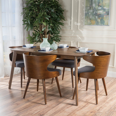 Solid Wood Top Four Leg Base Dining Set