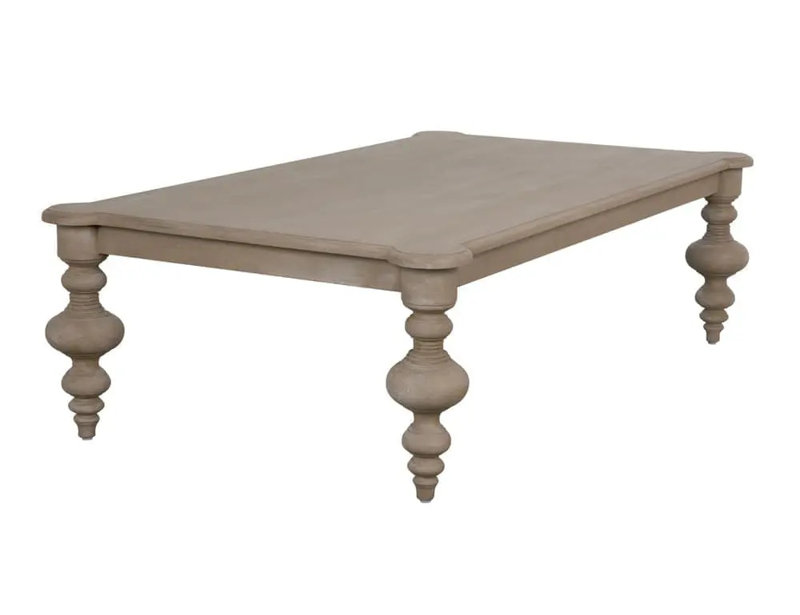 Graff Solid Wood Coffee Table, Weathered