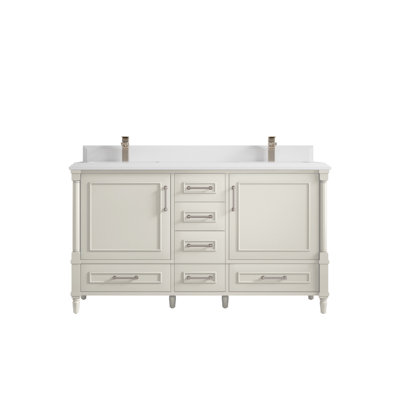 Meuble-lavabo double 60 po avec comptoir Aberdeen
