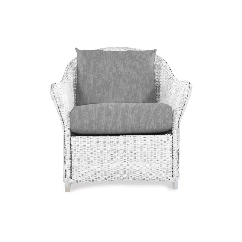 Weekend Retreat Outdoor Lounge Chair, White, Rumba Nickel