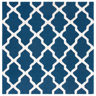 Cannen Cambridge Hand Tufted Wool, Viscose Geometric Rug