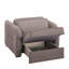 Fauteuil en tissu beige avec rangement - Collection, convertible de style élégant, caractéristique
