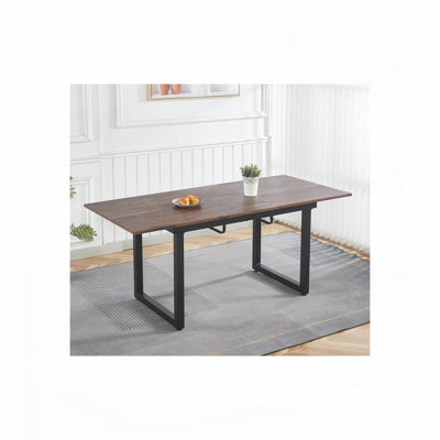Table de salle à manger avec pieds en métal 55,11 "- 70,86"