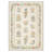 Botanica Floral Machine Washable Floral / Alabaster Indoor Area Rug With Non-Slip Backing