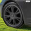 4 enjoliveurs de roue de 19 pouces en ABS PC noir mat, à clipser, pour Tesla Model Y (2019-2024).