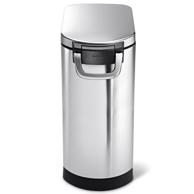 simplehuman Pet Food Storage Container Stainless Steel for Dog Food Cat Food and Bird Feed