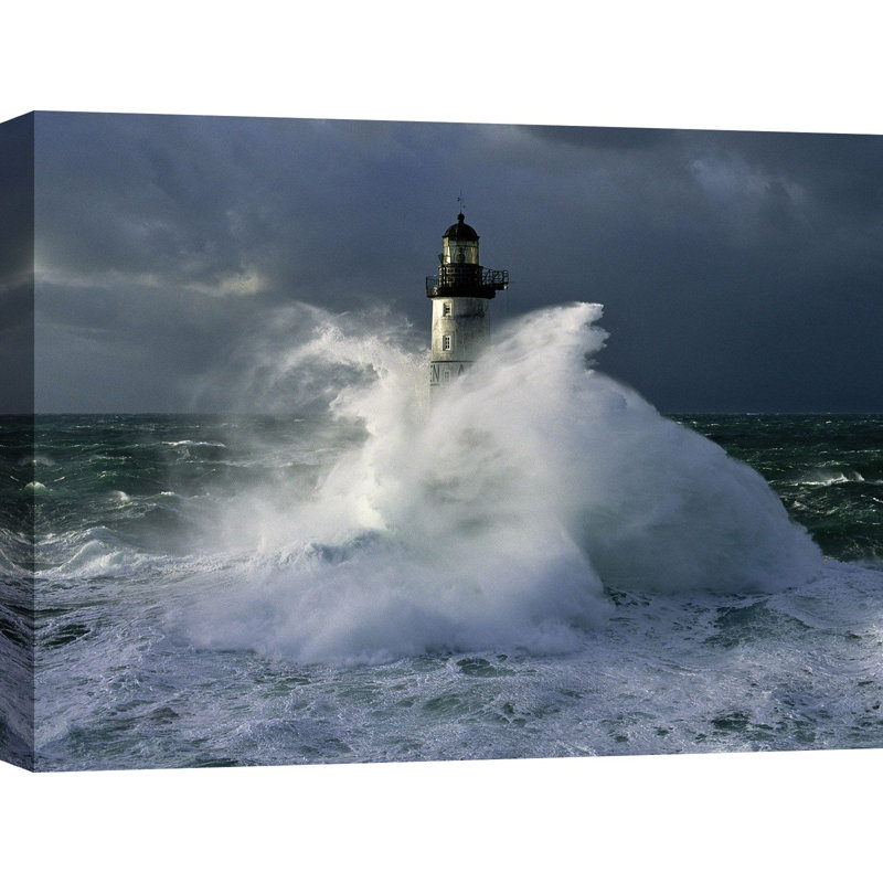 Phare D'ar-Men by Jean Guichard - Wrapped Canvas Print, 70cm H x 100cm W x 4cm D