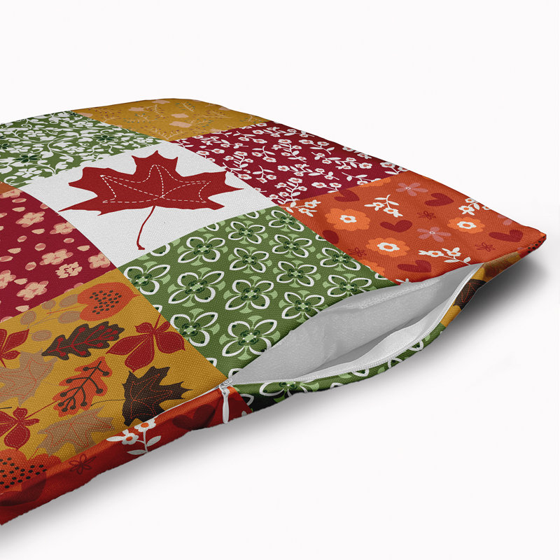 Patchwork Reversible Throw Pillow, Dragon, 20" x 20"