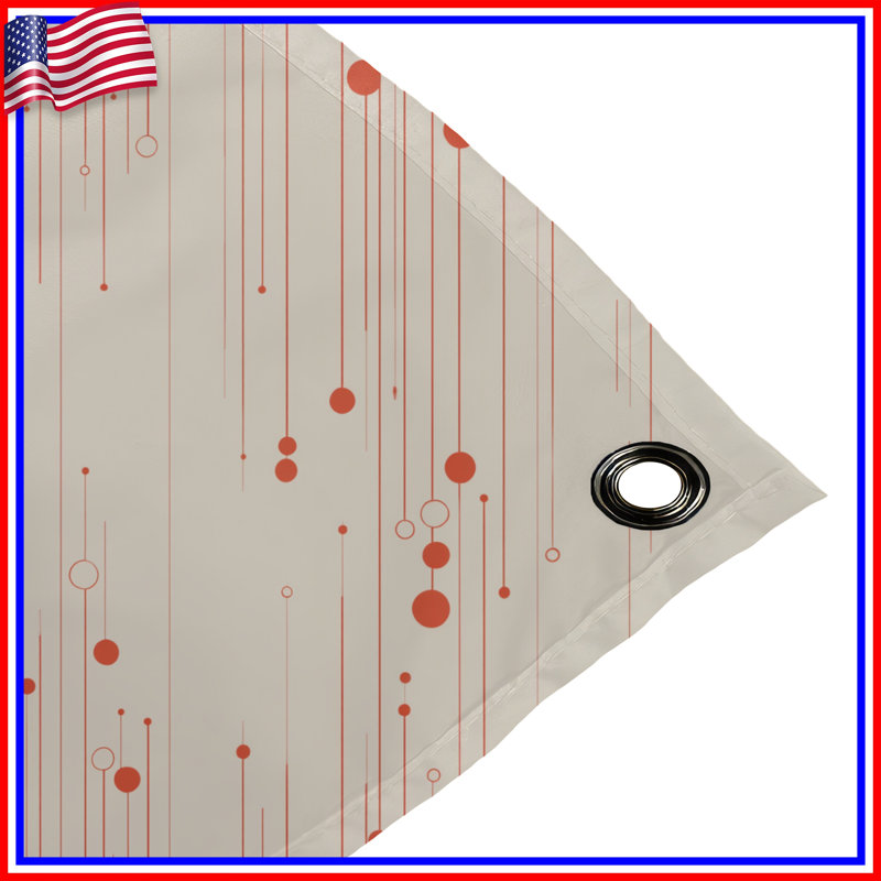Tapisserie murale abstraite - art mural, H 68 po x l 80 po avec 4 œillets