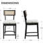 Tabourets de bar Sherpa blancs de 66 cm (26 po) - Ensemble de 2