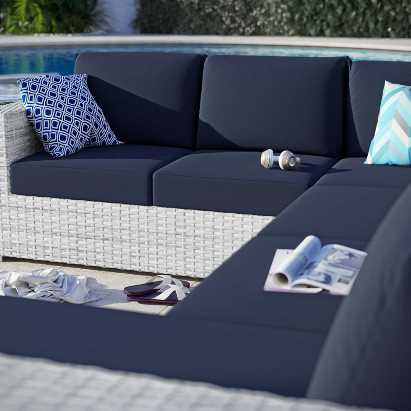 Ensemble modulaire d'extérieur 5 pièces Convene, Bleu marine