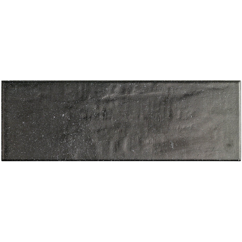 Turbine Camp Rock 4" x 12" Ceramic Concrete Look Subway Tile ( 10.97 sq. ft. / box ), Black