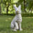 18"H MGO Sitting Rabbit Garden Statue
