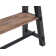 Ensemble de tables basses 4 pièces en bois massif industriel 48 po avec console de télévision et 2 tables d'appoint Adam