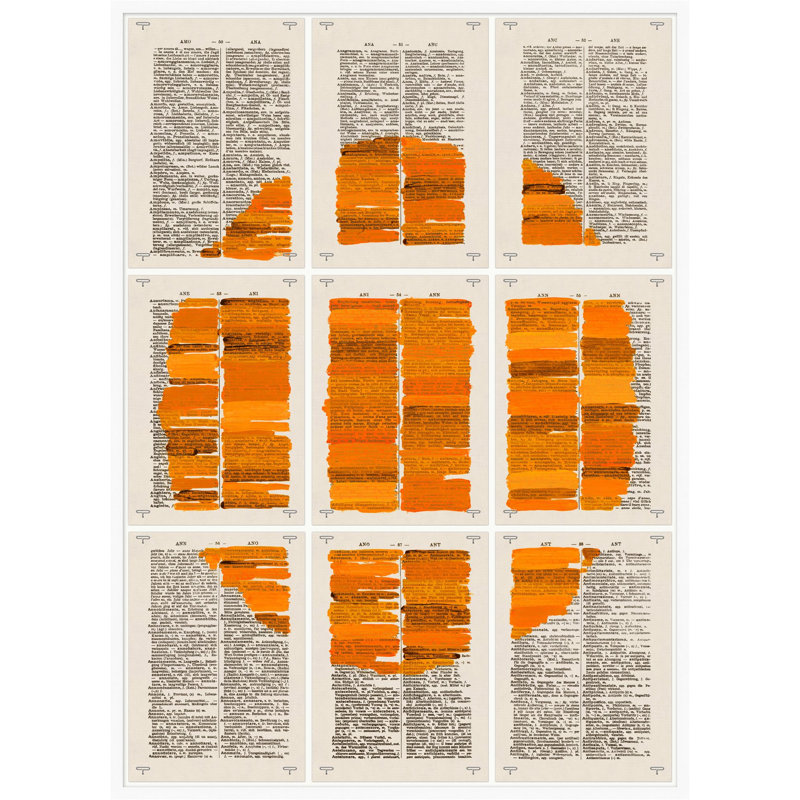 Pages Orange Print by Thom Filicia