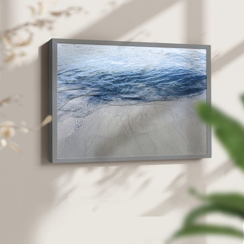 Aegean Blue Water - Reproduction encadrée - Restickable, H 11 po x l 14 po, Gris