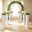 Colonne de fleurs évidée en PVC, pilier à DEL avec motif de nuage pour décoration de mariage