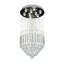 Lustre encastré moderne en cristal Odile