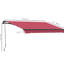 Auvent de jardin 10 pi x 8 pi - rouge Et eau - Tissu, manivelle manuelle, cadre en aluminium pour terrasse, auvent rouge pour balcon. Eau. Cadre. Manivelle. Convient aux balcons. Fixation multi-surfaces. Soleil réglable