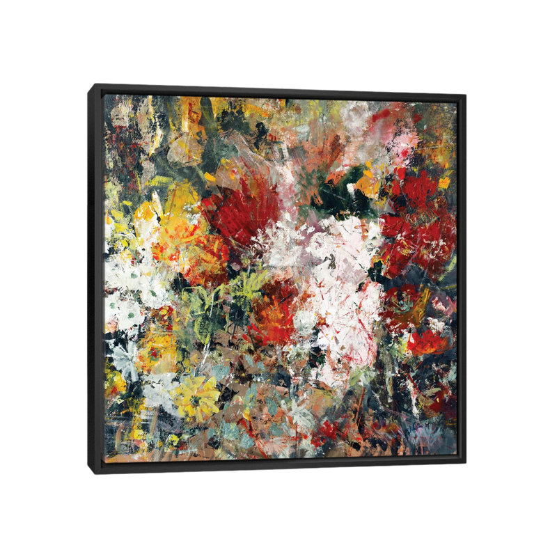 " Love Vigil " by Julian Spencer, 18" H x 18" W x 1.5" D, Black Framed Canvas, No Matte
