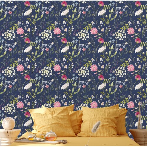 Bayou Breeze Delicate Flowers Peel And Stick Wallpaper - Wayfair Canada