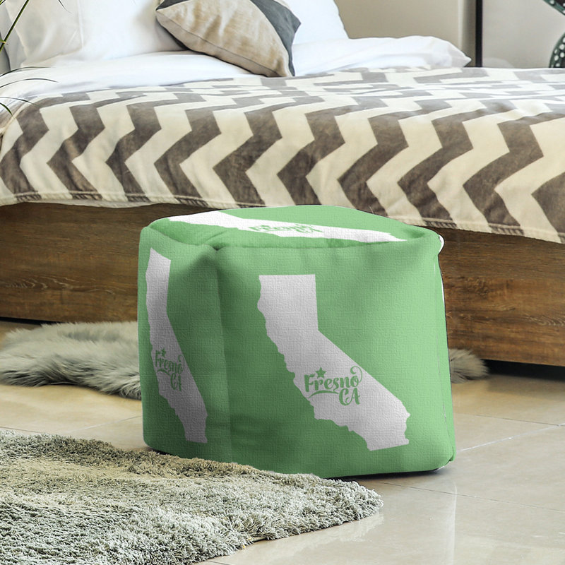 Repose-pieds cubique fresno california, Vert