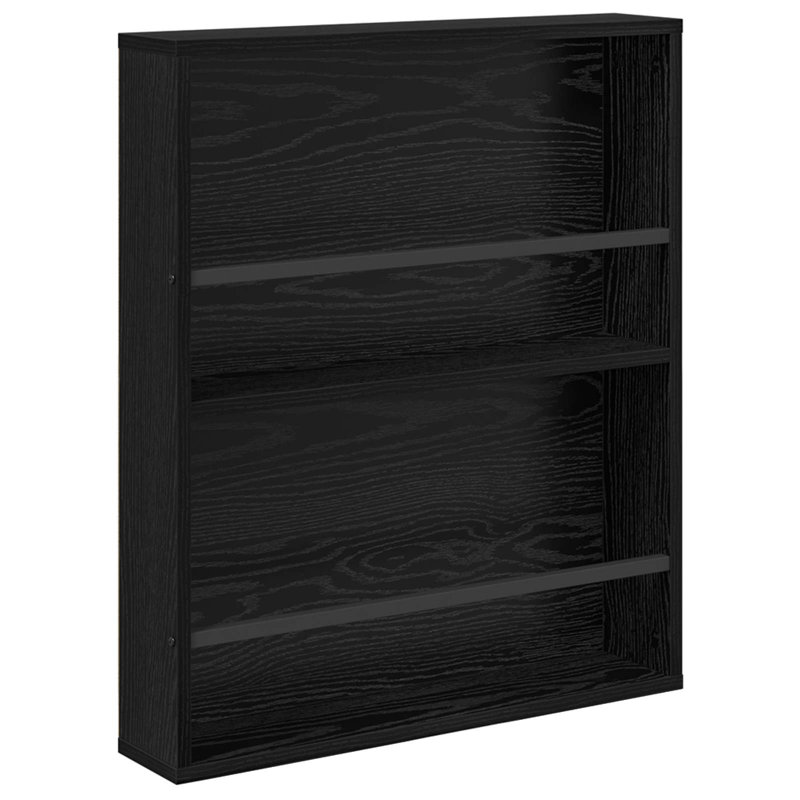 Wood Magazine Rack, Black