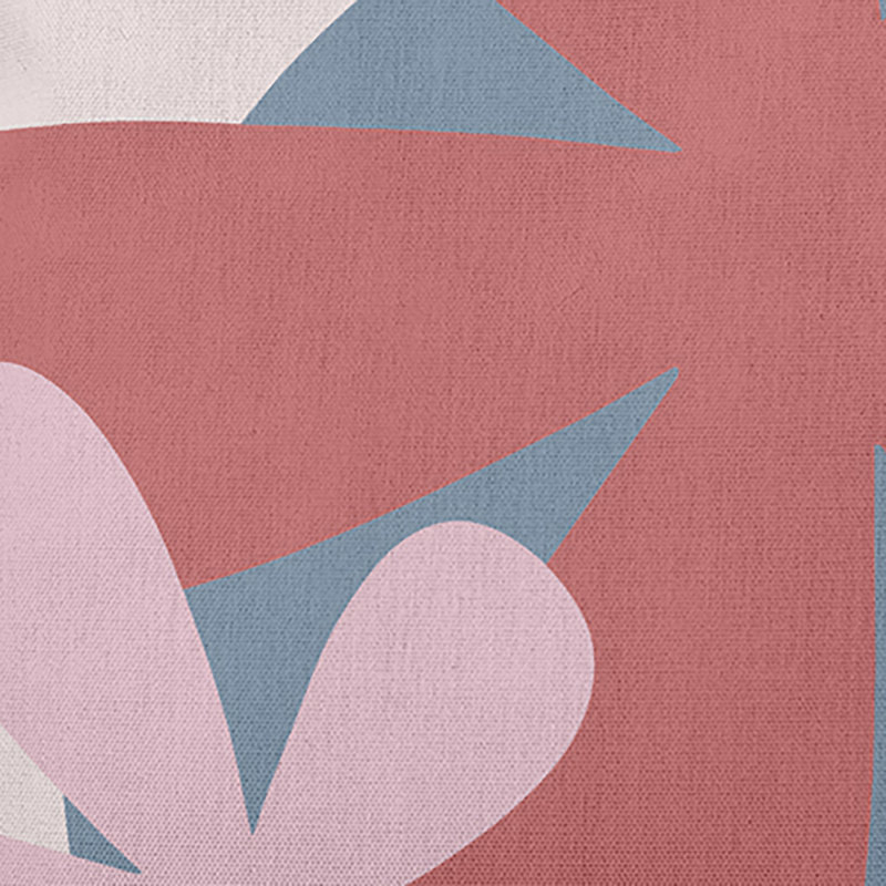 Abstract Reversible Throw Pillow, Pink