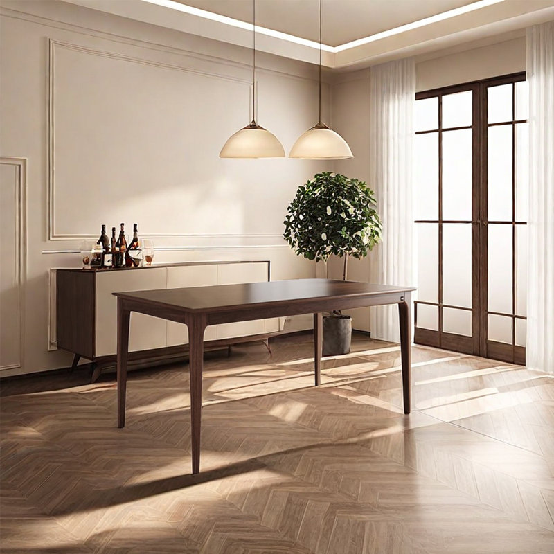 Nardulli Walnut Solid Wood Dining Table