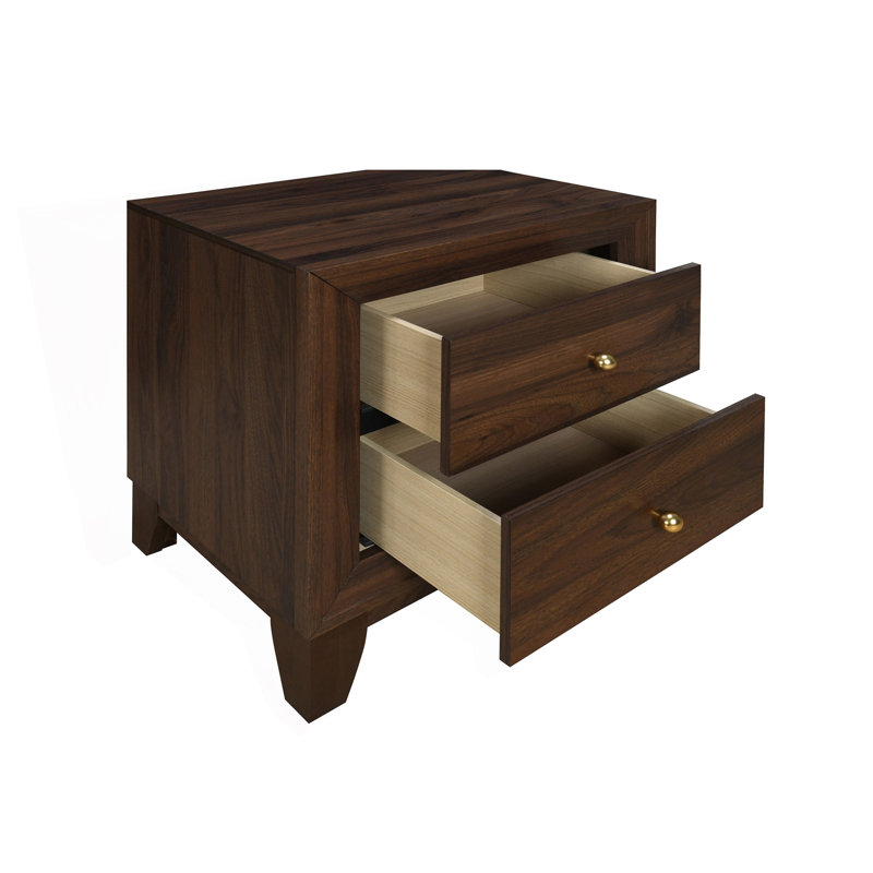 Nightstand With 2 Ample Drawers