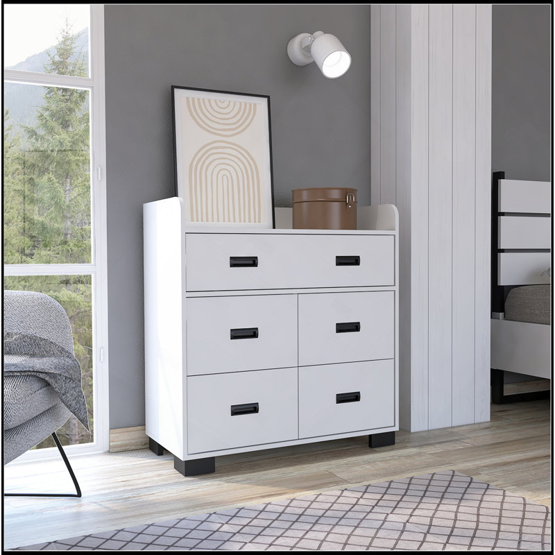 Commode Waporan, chambre à coucher, Blanc