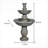 Fountains 48.4" H Double Tier Antique Outdoor Fountain, For Garden Backyard Patio Porch Lawn | Concrete / Cement | Tiered