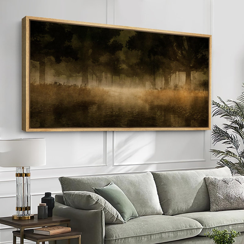 Peinture murale géante « Artest in the Mist », H 30 po x l 60 po, Naturel