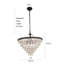 Luminaire suspendu en cristal noir 9 lumières