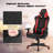 Costway Goplus Adjustable Reclining Ergonomic Faux Leather Swiveling PC & Racing Game Chair-50570084
